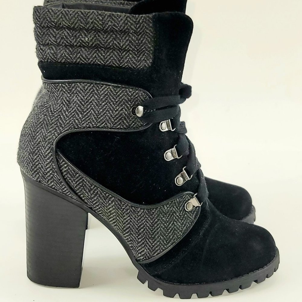 NEW Shoedazzle Women Black Fall Winter Ankle Boots Size 8 US